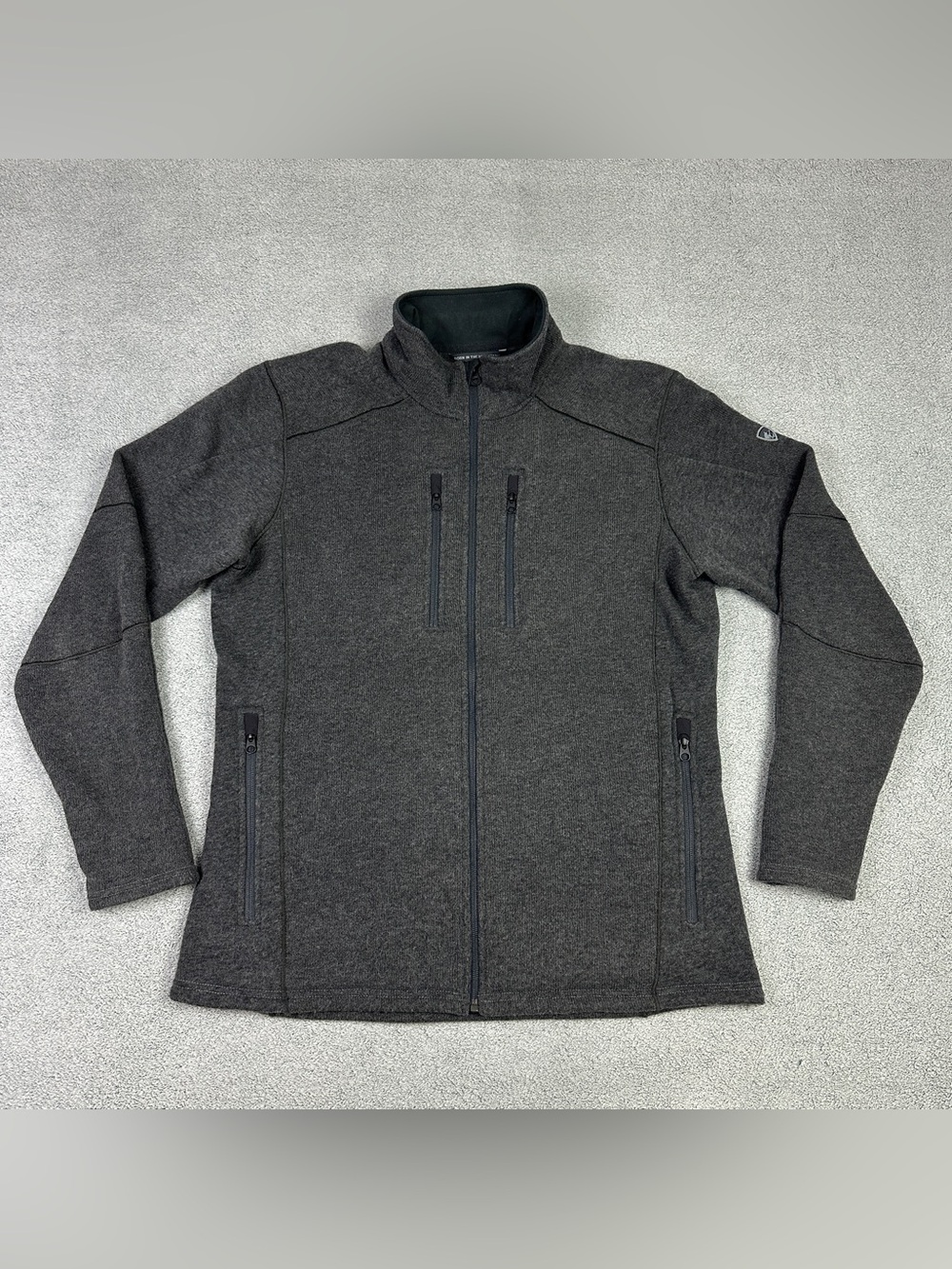 Kuhl Interceptr Jacket Mens Large Gray Full Zip Fleece Stretch Outdoor Hiking